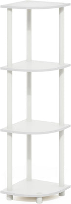 Furinno Turn-N-Tube Corner Shelf, 4-Tier Corner Bookshelf, Display Storage - Image 5