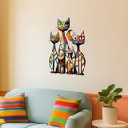 Wesiti Metal Cat Wall Art Decor Signs Colorful Mid Century 10.6x15.7 - Image 6