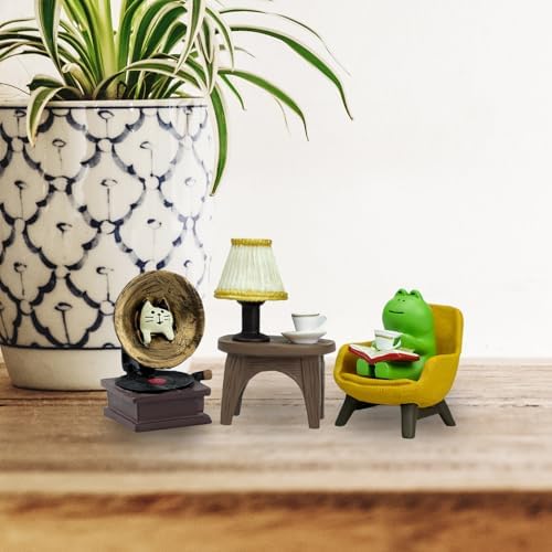 Mevodeata Cute Mini Frog Figurine with Small Sofa Resin Frog Figure for Office Home Decor - Cute Frog Gift for Frog Lovers - Image 4