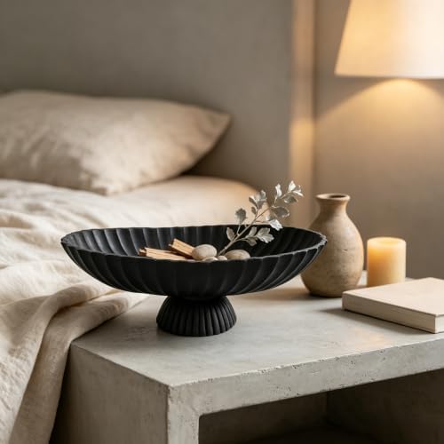 14.5"Large Decorative Bowl decor , Fruit Bowls, Key Bowl, Black Long Bowl - Image 6
