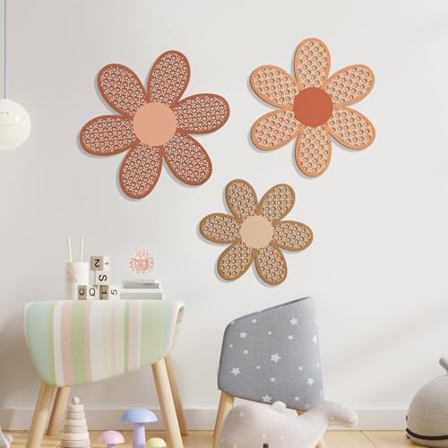 Maitys 3 Pcs Boho Daisy Flower Wall Decor Nursery Art, Fresh Color - Image 6