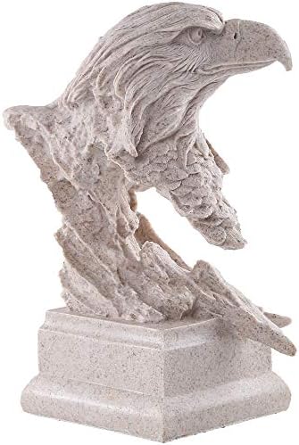 H&W Sandstone Bald Eagle Figurine, USA's National Emblem, Statue Decoration - Image 3
