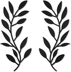 Zhengmy 2 Pcs Metal Tree Leaf Wall Art Vine Olive Branch Decor,Black by Zhengmy