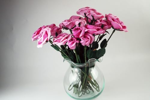Handmade Paper Rose Bouquet with Delicate Pink Artificial Flowers Long-Lasting Decorative Floral Arrangement Sustainable Gift for Any Occasion - Image 7