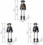 Dlfghos Halloween Skeleton Decor Set of 3 Pirate Skeleton Figurines Halloween Indoor Decorations Statue Skull Figurine Home Decor for Coffee Table Desk Bookshelf Mantel Gifts - Image 5