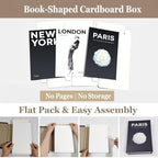 Faux Decorative Books Set of 3 with Wood Bead Tassel - Image 3