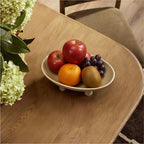 Three-Leg Ceramic Fruit Bowl, 10 Inch Oval Serving Dish for Kitchen Counter, Candy or Key Holder, Home Decor Accent Beige - Image 6
