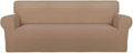PureFit Stretch Oversized Couch Covers Fleece Sofa Slipcovers Camel | 1-Piece by PureFit