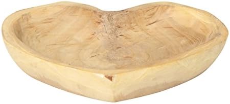 Creative Co-Op Decorative Paulownia Wood Heart‑Shaped Bowl, Natural Finish by Unknown