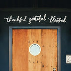 3 Pieces Thankful Grateful Blessed Letter Sign Metal Wall Decor - Image 5
