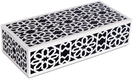 Handicrafts Home Black Remote Control Storage Box with Lid, 10x4.5x2.5 In by HandicraftsHome