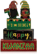 Yuntau 4 Pcs Happy Kwanzaa Books Table Decor Black Gnome Stacked Signs by Yuntau