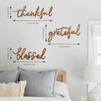 3 Pieces Thankful Grateful Blessed Letter Sign Metal Wall Decor - Image 5