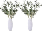Heleze 39 Inch Artificial Olive Branches for Vases, Fake Plants Greenery Stems with 222 Leaves Faux Olive Tree Branches Home Decor Indoor 4PCS by Heleze
