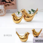 Notakia Gold Home Decor Small Birds Statues Modern Style Decorative Ornaments for Living Room Decor, Bedroom, Office Desktop, Cabinets (2Pcs Gold Birds) - Image 6