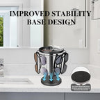 kondyfayo 360 Rotating Sunglass Organizer Glasses Holder (Titanium Black) - Image 5