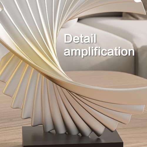 Ocean Wave Statue Abstract Decor,Office Decor Shelf Accents for Men,Silver - Image 5