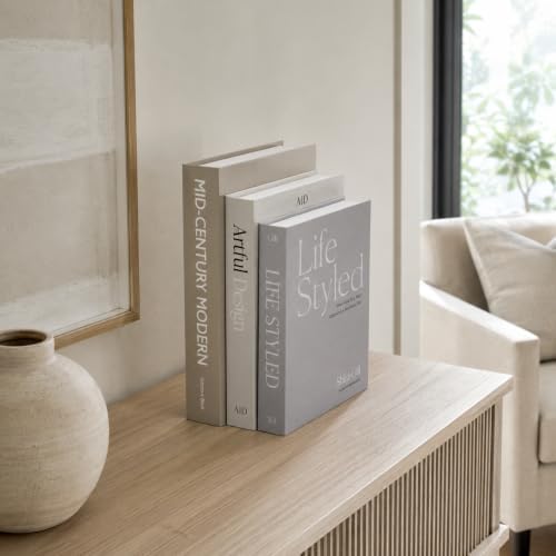 3 PCS Faux Decorative Books for Home Decor-Coffee Table Books Decor-Aesthetic Fake/Faux Books for Decoration,libros Decoration for Coffee Table, Shelf Accessories (MID-Botanical Life Styled) - Image 6
