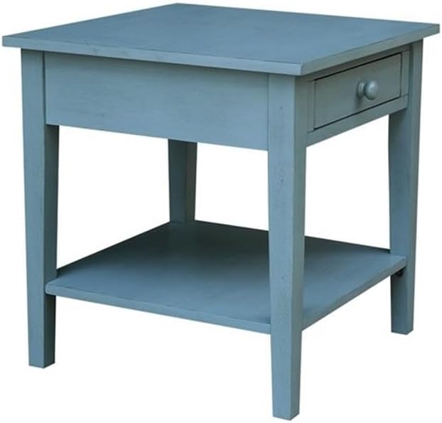 IC INTERNATIONAL CONCEPTS Spencer Blue Wood End Table - Image 5