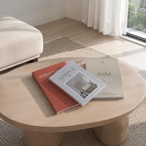 3 PCS Faux Decorative Books for Home Decor-Coffee Table Books Decor-Aesthetic Fake/Faux Books (Natural Spaces Artful Simple) - Image 3