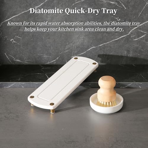 MOMEEMO Soap Dispenser Set Comes with Stainless Steel Pumps, Gold & White - Image 4
