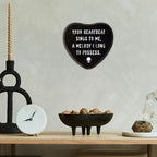 Gothic Wall Decor，Your Heartbeat Sings To Me，Black Heart Wooden Wall Art - Image 4