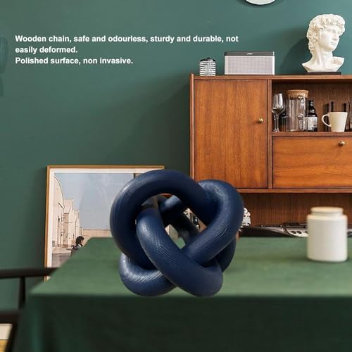 Wood Knot Decor -Coffee Table Decor,Navy Blue Decor Shelf Decor - Image 4