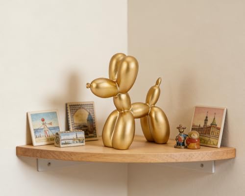 4 Inch Matte Gold Balloon Dog Sculpture - Image 2