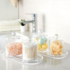 SheeChung Acrylic Vanity Tray, 2 Pack, Clear, 9.65 in x 4.5 in x 0.79 in, Catchall Tray, Countertop Sink Tray Dispenser, Sturdy Holder for Cabinet, Shelf, Cupboard, or Closet Organization - Image 3