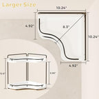 2-Tier Corner Bathroom Counter Organizer for Storage, White - Image 2