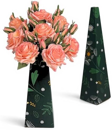 Real Touch Artificial Roses, 8PCS Long Stem Faux Flowers with Gift Box Packaging, Allergy-Free Floral Gift Set, Realistic Fake Roses for Home, Kitchen, Office, Wedding Décor, Gift Arrangement by Sskoi