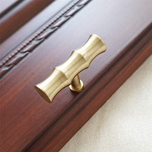 Bamboo Brass Kitchen Cabinet Knobs Gold Drawer Dresser Pulls Tbar Furniture - Image 3