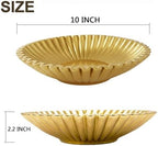 Stylish Gold Bowl Decor for Home - 10" Scalloped Wavy Bowl - Image 2