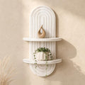 Plant Wall Shelf for Home Decor: Hanging Plant Shelf for Planter, Whitewash by EOSAHR