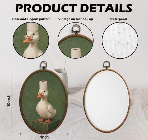 Funny Duck Bathroom Wall Art, Whimsical Duck Bathroom Wall Decor,Waterproof - Image 2