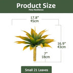 Artificial Agave Faux Agave Fake Greenery Outdoor Artificial Plants Fake Plants for Indoor Home Decoration Plastic Plants Outdoor Decor Front Porch Decor Simulation Plants 18In(Yellow) 2Pack - Image 2