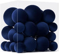 Velvet Christmas Ball Ornaments - 30pcs Flocked Christmas Ornaments Set Shatterproof Classic Hanging Xmas Tree Decorations with Rope for Wreath Holiday Home Decor (Blue) by Unknown