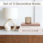 XKDOUS 3 Pack Decorative Books for Home Decor Coffee Table Faux Book Boxes - Image 4