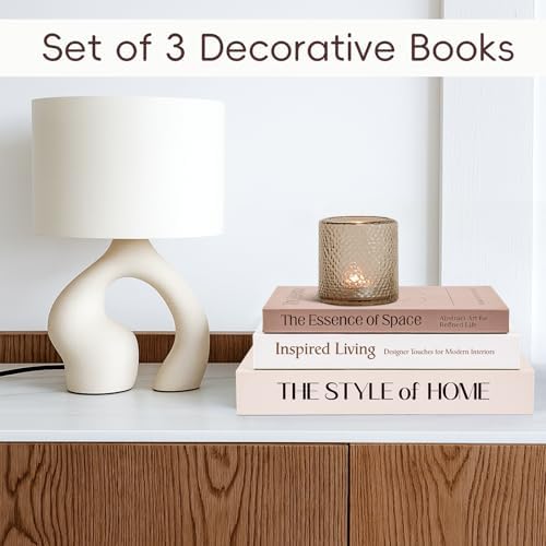 XKDOUS 3 Pack Decorative Books for Home Decor Coffee Table Faux Book Boxes - Image 4