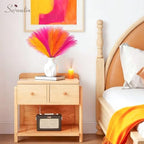 Serwalin 60PCS 17.7" Hot Pink＆Orange＆Yellow Pampas Grass Decor for Home - Image 5