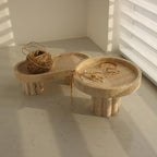 Natural Travertine Tray with Leg, Round 7.1" Vanity Decorative Tray for Countertop Organizer, Catchall Tray for Perfume, Candles, Jewelry Dish - Image 3