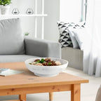 L'ARL GMVOI Large Decorative Bowl,Modern Fruit Bowl for Kitchen Counter,Handicraft Decorative Bowls for Home Decor,Stylish Key Bowl for Entry Table,Artificial White Marble - Image 6