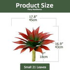 Artificial Agave Faux Agave Fake Greenery 18In Outdoor Artificial Plant Fake Plant for Indoor Home Decoration Plastic Plant Outdoor Decoration Front Porch Decor Simulation Plants 2Pack（Red） - Image 2