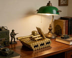 Bullet Shell Casing Shaped Tank Sculpture, Army-Inspired Tank Figurine Desk Decor Metal Craft Collectible Gift - Image 5