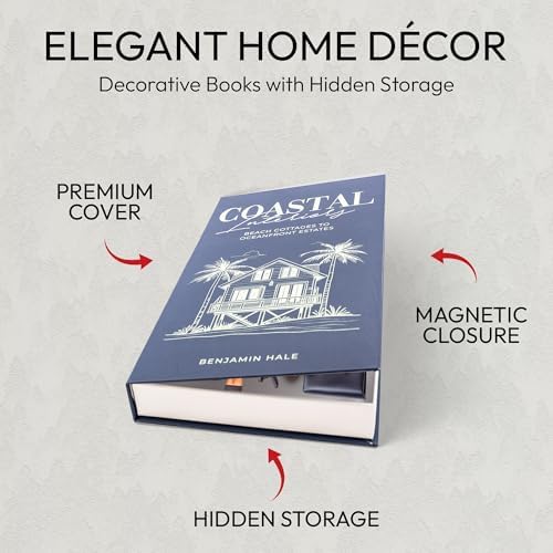 Decorative Books | Blue 10 Book Set with 3 Sizes | Preassembled with Hidden Storage | Perfectly Stackable for Easy Home Staging | Book Decor to Elevate Your Space | Home Decor Made Simple! - Image 5