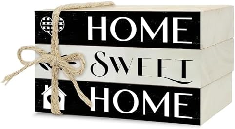 Mini Decorative Books For Home Decor, Small Wood Book Stack For Table Decor, Home Decor Book For Living Room Mantel, Farmhouse Stacked Books Decorative（L42） by Ycyfckdr