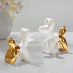 Notakia Gold Balloon Dog Figurine Ceramic Statue Modern Home Decor Accent - Image 4