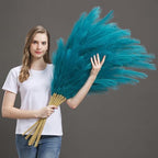 7 Pcs 45" Faux Pampas Grass – Fluffy Artificial Pompous Grass for Tall Floor Vase, Non-Shedding Home Decor, Boho Wedding Flowers, Baby Shower Centerpieces, Bedroom & Living Room Decor (Blue) by AuroraPrime