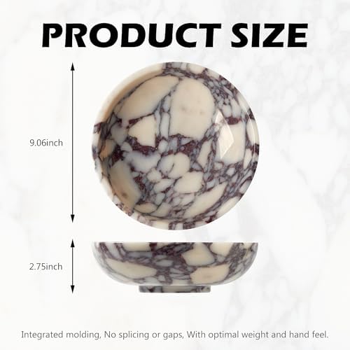 Luxury Natural Marble Fruit Bowl, Large Serving Dish Centerpiece Home Decor - Image 3