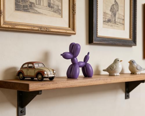 4 Inch Matte Purple Balloon Dog Sculpture - Image 6